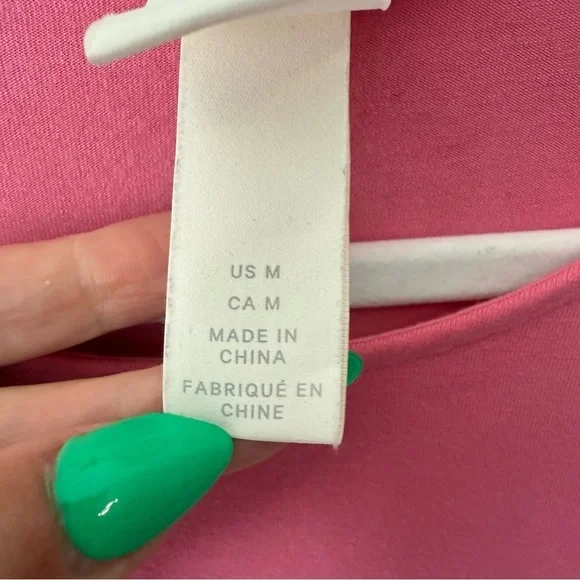 H&M Pink Ruffled Puff Sleeve Blouse Women’s M Streetwear Casual - Picture 5 of 11